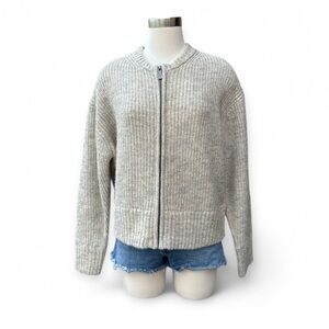 BNWT- Ribbed Women's Zip Knit Sweater